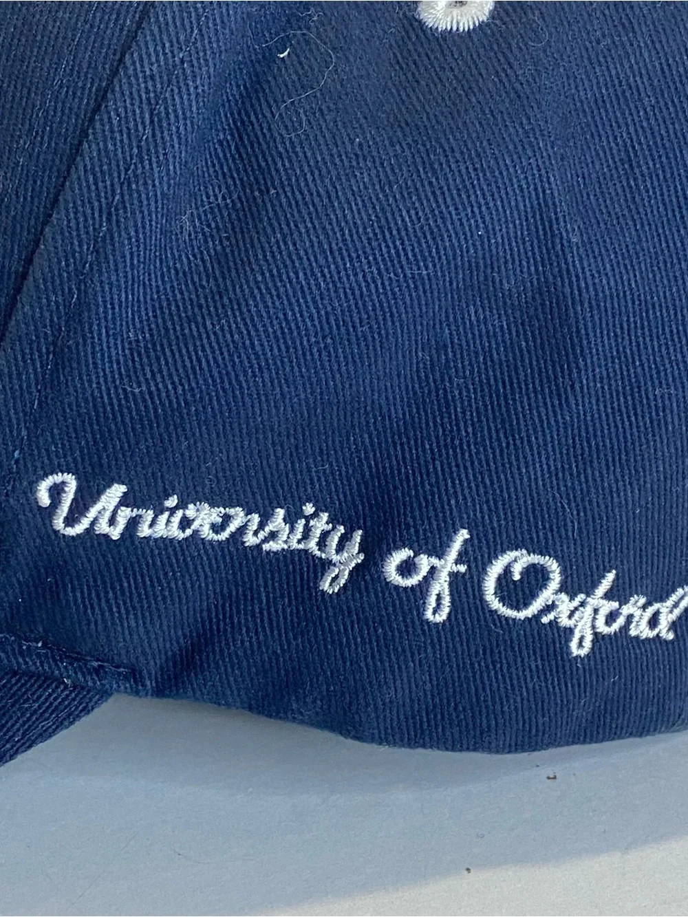 University of Oxford Cap Navy Embroidered Crest Adjustable Strapback Official